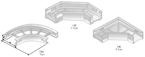 XQJ-LQJ-02CT, P, C型鋁合金水平彎通橋架